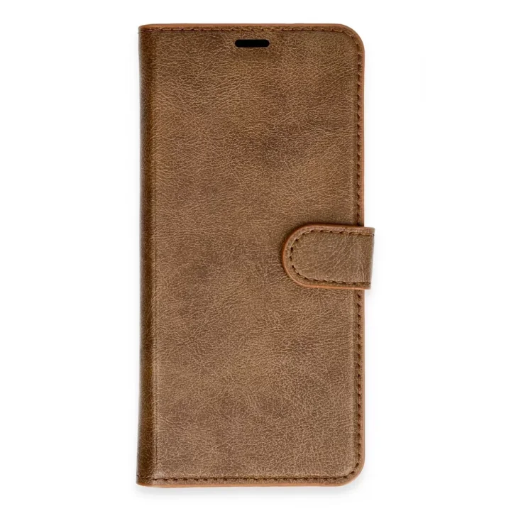 Mey İthalat®   Redmi Note 13 Pro 4G Kılıf Trend S Plus Kapaklı Kılıf - Taba