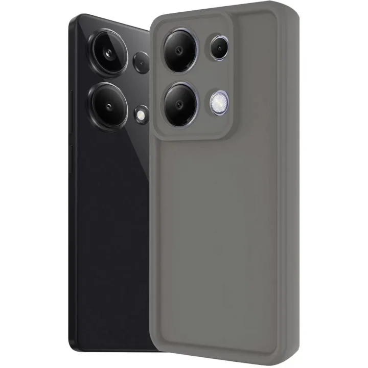 Mey İthalat®   Redmi Note 13 Pro 4G Kılıf Viera Silikon - Gri