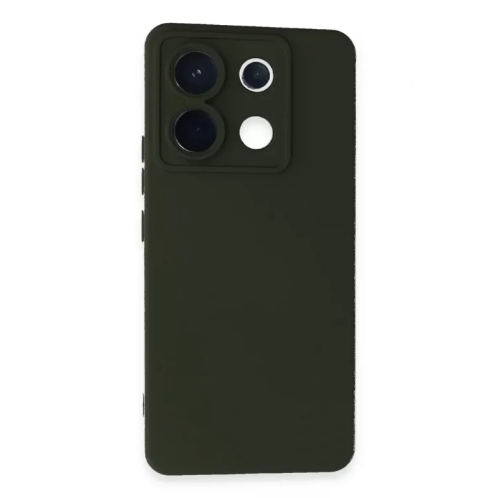 Mey İthalat®   Redmi Note 13 Pro 5G Kılıf Nano içi Kadife Silikon - Koyu Yeşil
