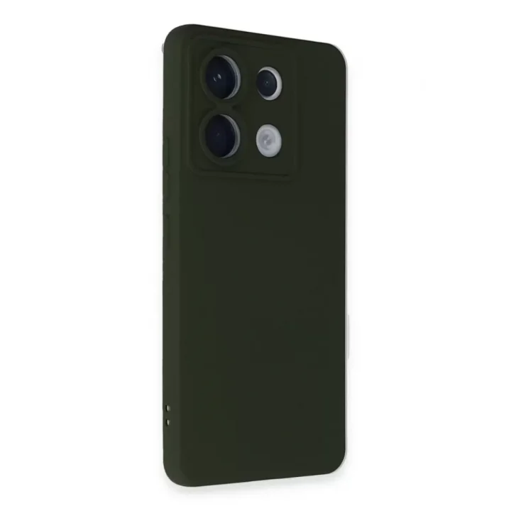 Mey İthalat®   Redmi Note 13 Pro 5G Kılıf Nano içi Kadife Silikon - Koyu Yeşil