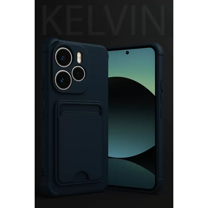 Mey İthalat®   Redmi Note 14 4G Kelvin Kartvizitli Silikon - Derin Mor