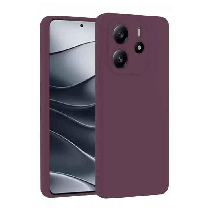 Mey İthalat®   Redmi Note 14 4G Kılıf First Silikon - Mürdüm