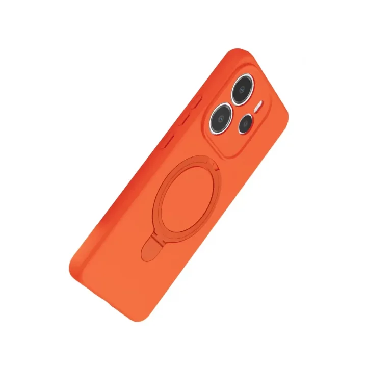 Mey İthalat®   Redmi Note 14 4G Regal Magsafe Standlı Kapak - Turuncu