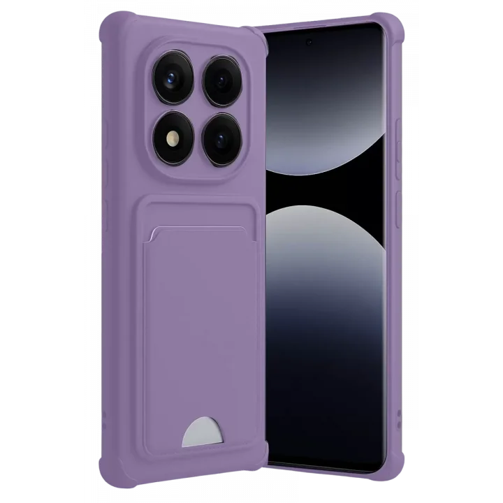 Mey İthalat®   Redmi Note 14 Pro 4G Kelvin Kartvizitli Silikon - Lila