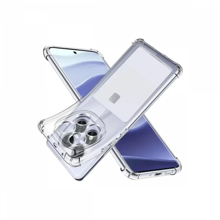 Mey İthalat®   Redmi Note 14 Pro 4G Kılıf Kart Şeffaf Silikon - Şeffaf