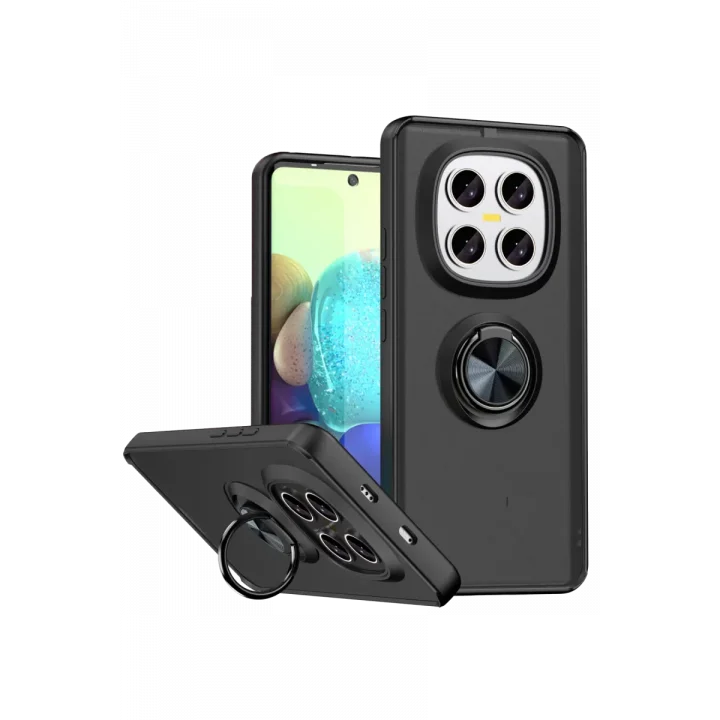 Mey İthalat®   Redmi Note 15 4G Montreal Yüzüklü Silikon Kapak - Siyah