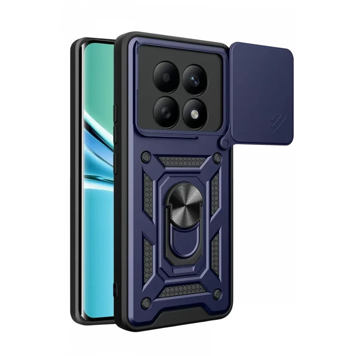 Mey İthalat®   Redmi Note 15 4G Pars Lens Yüzüklü Silikon - Lacivert