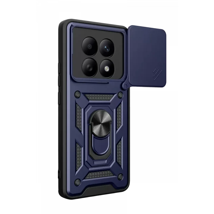 Mey İthalat®   Redmi Note 15 4G Pars Lens Yüzüklü Silikon - Lacivert