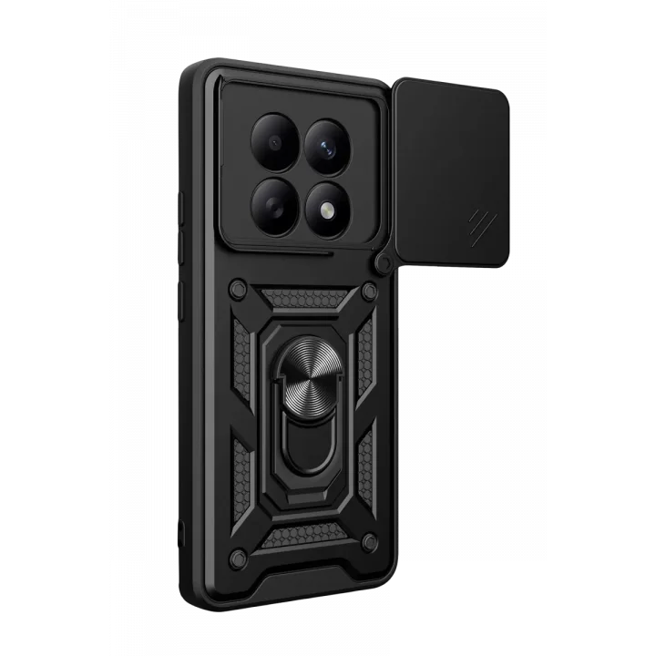 Mey İthalat®   Redmi Note 15 4G Pars Lens Yüzüklü Silikon - Siyah