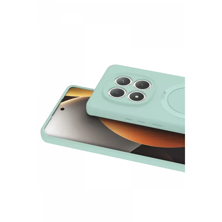 Mey İthalat®   Redmi Note 15 4G Regal Magsafe Standlı Kapak - Su Yeşili