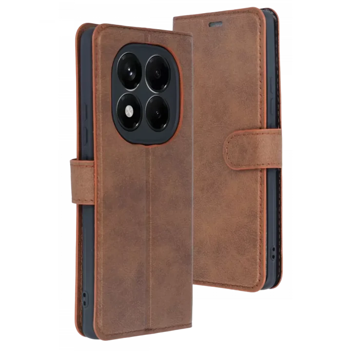 Mey İthalat®   Redmi Note 15 4G Trend S Plus Kapaklı Kılıf - Taba