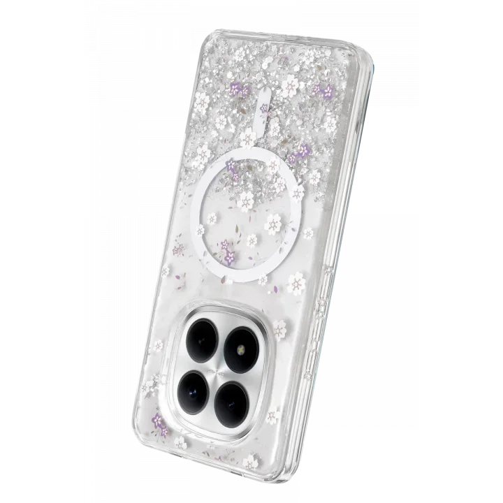 Mey İthalat®   Redmi Note 15 Pro 4G Misk Simli Magsafe Kapak - Desen 2