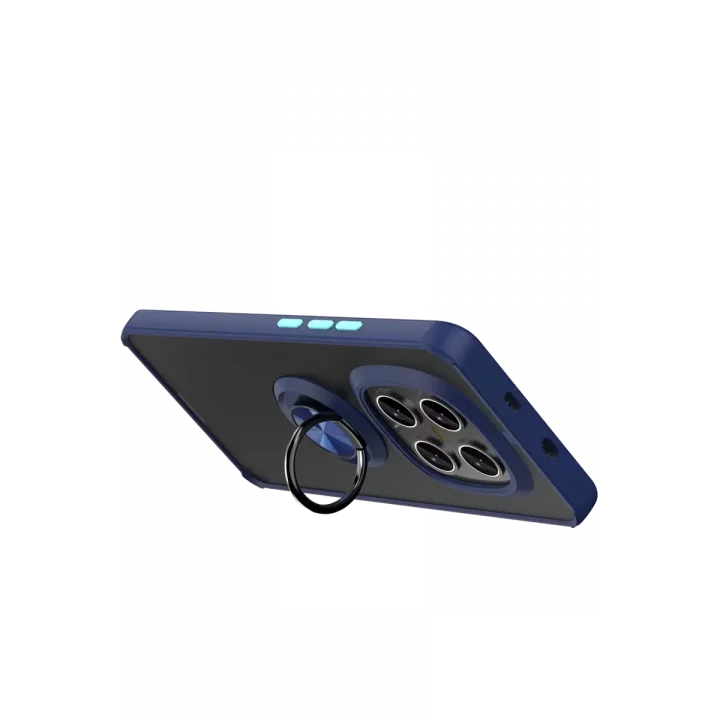 Mey İthalat®   Redmi Note 15 Pro 4G Montreal Yüzüklü Silikon Kapak - Lacivert