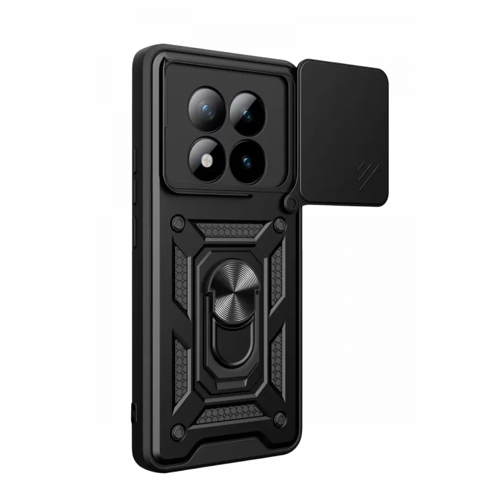 Mey İthalat®   Redmi Note 15 Pro 4G Pars Lens Yüzüklü Silikon - Siyah