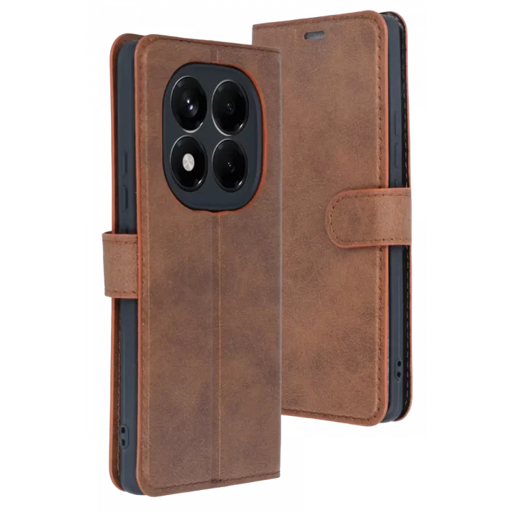 Mey İthalat®   Redmi Note 15 Pro 4G Trend S Plus Kapaklı Kılıf - Taba