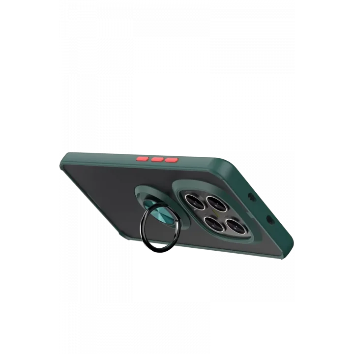 Mey İthalat®   Redmi Note 15 Pro 5G Montreal Yüzüklü Silikon Kapak - Yeşil