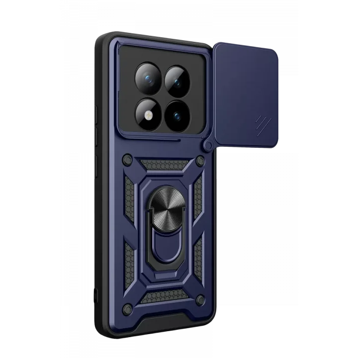 Mey İthalat®   Redmi Note 15 Pro 5G Pars Lens Yüzüklü Silikon - Lacivert