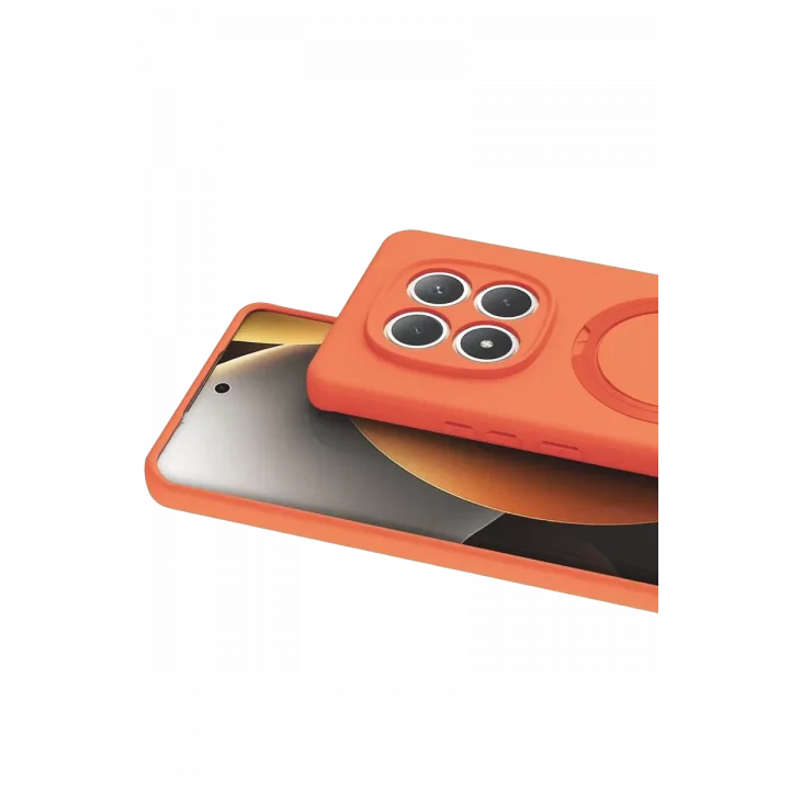 Mey İthalat®   Redmi Note 15 Pro 5G Regal Magsafe Standlı Kapak - Turuncu