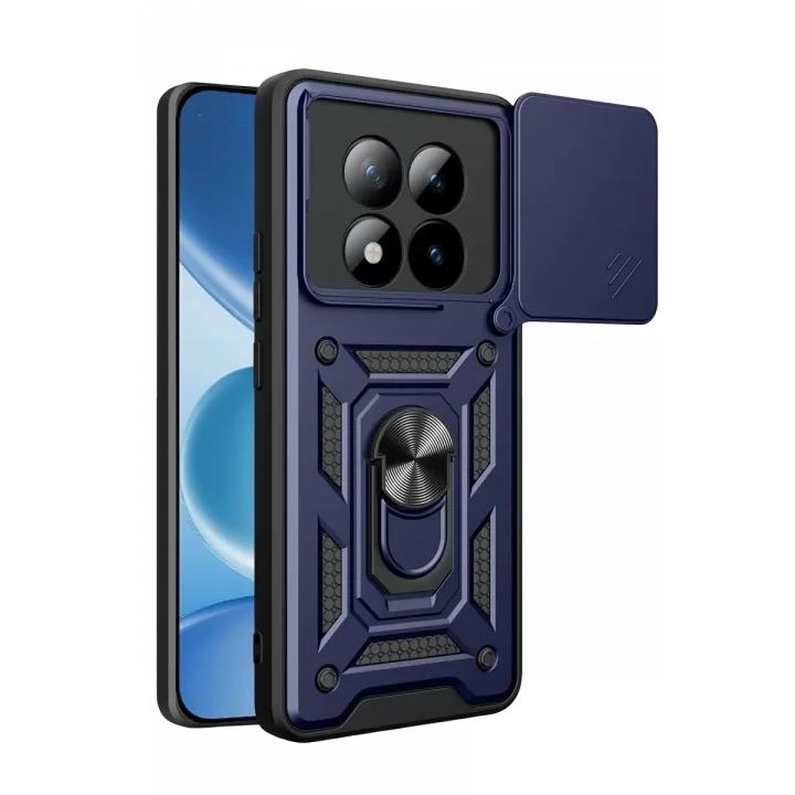 Mey İthalat®   Redmi Note 15 Pro Plus 5G Pars Lens Yüzüklü Silikon - Lacivert