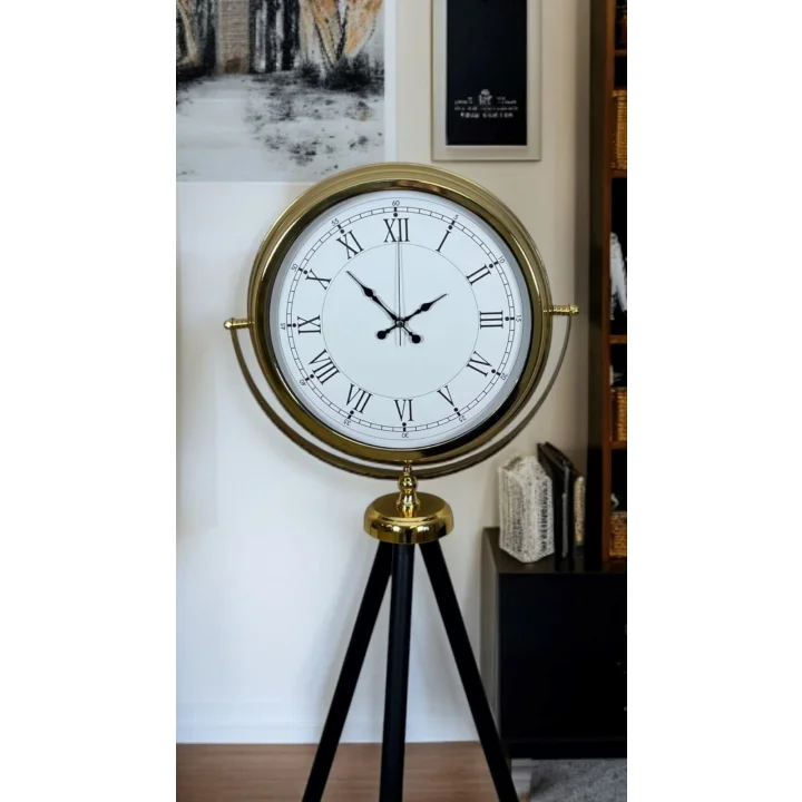Mey İthalat® Regal Gold Tripod Ayaklı Saat