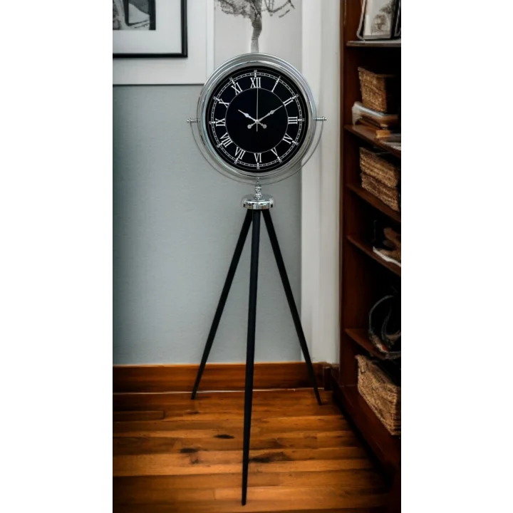 Mey İthalat® Regal Krom Tripod Ayaklı Saat