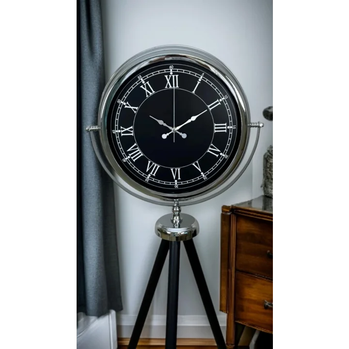 Mey İthalat® Regal Krom Tripod Ayaklı Saat