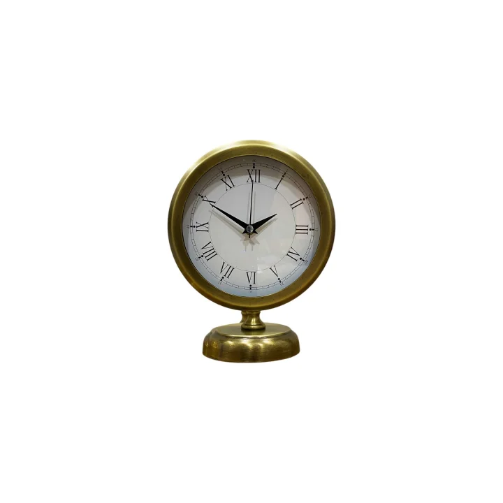 Mey İthalat® Retro Eskitme Metal 25 x 20 Cm Masa Saati