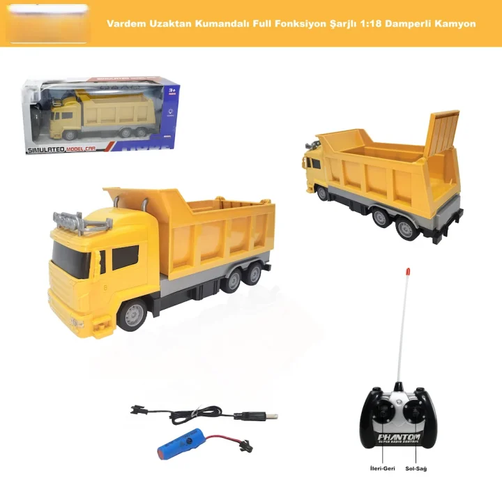 Mey İthalat® RG-618-6A-7A UK FF ŞARJLI 1 16 KAMYON DAMPERLİ