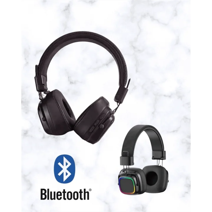 Mey İthalat® RGB Işıklı Katlanabilir Bluetooth 5.3 Kulak Üstü Kulaklık