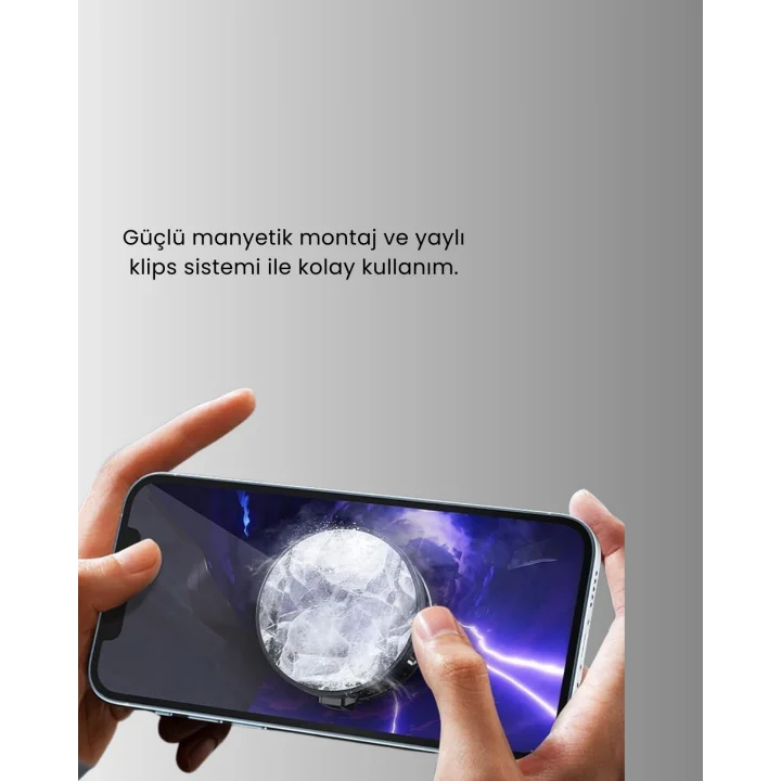 Mey İthalat® RGB Işıklı Sessiz Fanlı Telefon Soğutucu