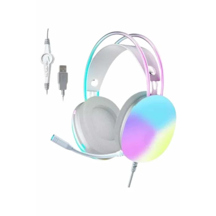 Mey İthalat® RGB Işıklı Yüksek Ses Kaliteli Kablosuz Kulak Üstü Bluetooth Kulaklık