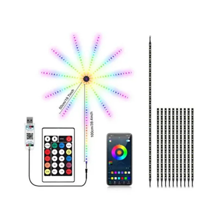 Mey İthalat® RGB LED Duvar Dekoru Sökülebilir Kollu Işık Sistemi Yeni Nesil
