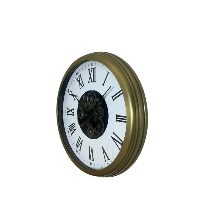 Mey İthalat® Roma Elegance Eskitme 60 Cm Çarklı Duvar Saati