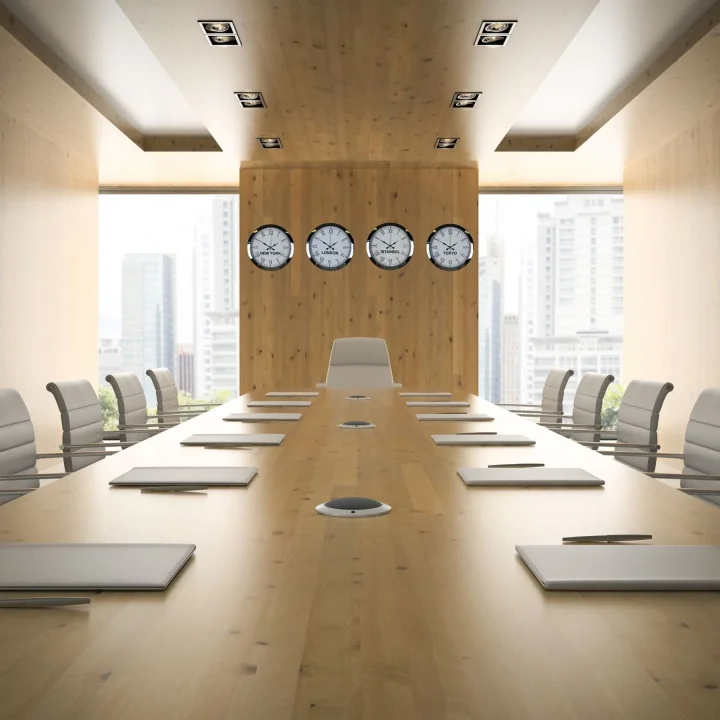 Mey İthalat® Royal Krom 4’lü 36 Cm Metal Dünya Duvar Saatleri