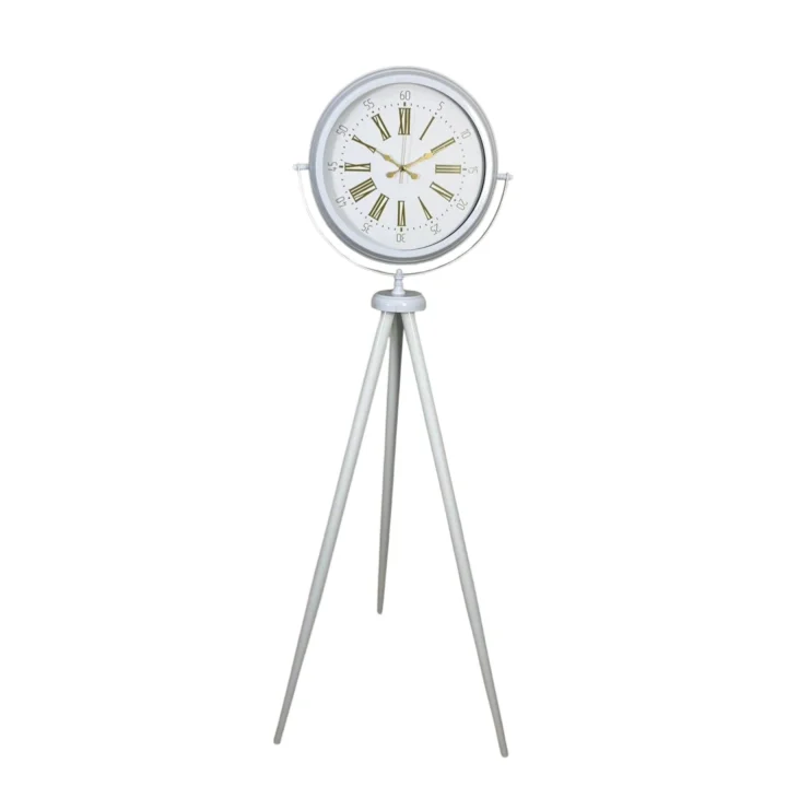 Mey İthalat® Royal White Gold Roma Rakam Tripod Ayaklı Saat