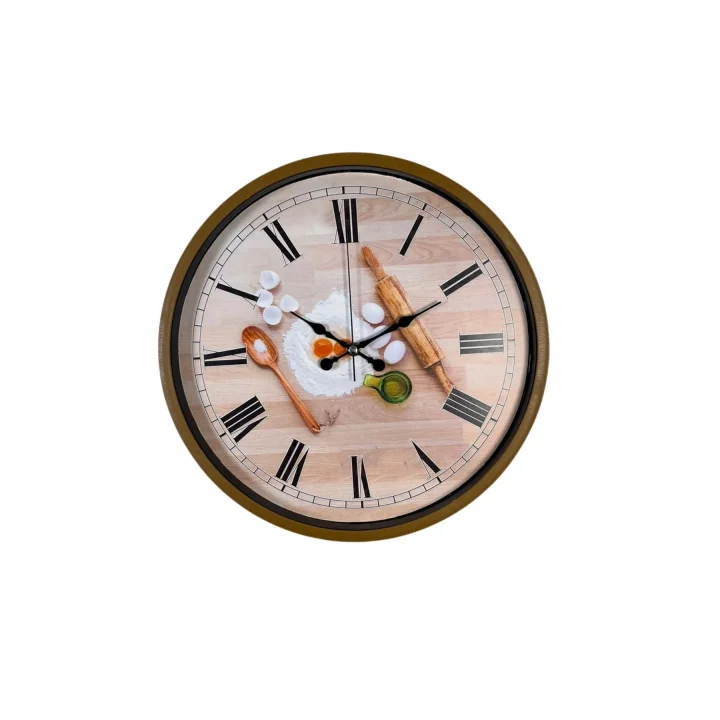 Mey İthalat® Rustic Bakery Kitchen Kahverengi 36 Cm Duvar Saati