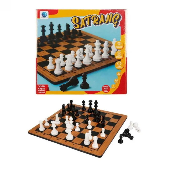 Mey İthalat® S00002478 AHŞAP SATRANÇ SETİ