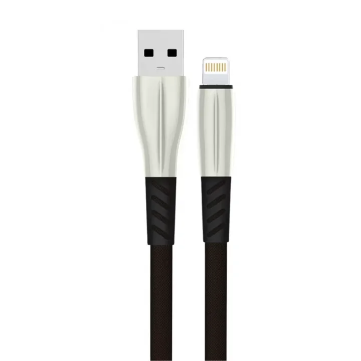 Mey İthalat®  S89 Metal Uçlu Lightning Kablo iphone Uyumlu 1M 2.4A - Siyah
