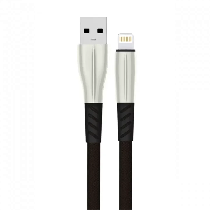 Mey İthalat®  S89 Metal Uçlu Lightning Kablo iphone Uyumlu 1M 2.4A - Siyah
