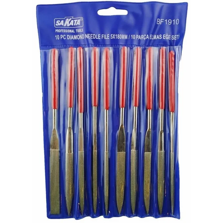 Mey İthalat® Sakata 19105 Elmas Eğe Takımı 10 Parça 5X180 mm