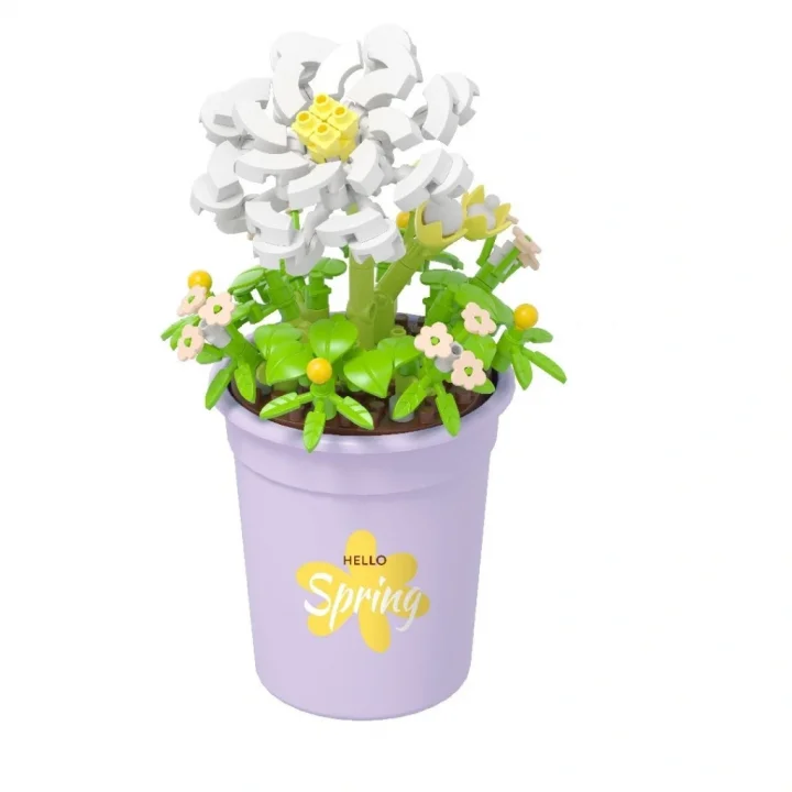 Mey İthalat® Saksı Çiçekleri Serisi 3D Puzzle (Adet Fiyatıdır)