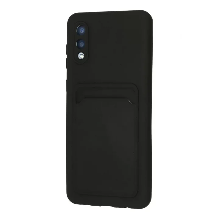 Mey İthalat®  Samsung Galaxy A02 Kılıf Kelvin Kartvizitli Silikon - Siyah