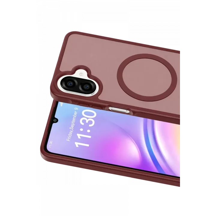 Mey İthalat®  Samsung Galaxy A07 4G Jota Magsafe Kapak - Bordo