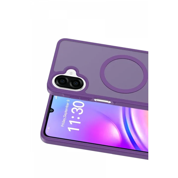 Mey İthalat®  Samsung Galaxy A07 4G Jota Magsafe Kapak - Derin Mor