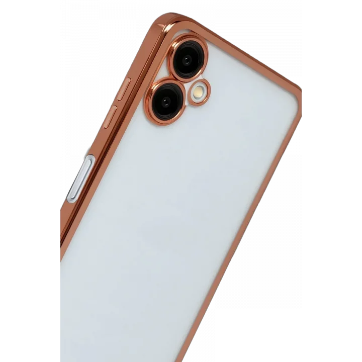 Mey İthalat®  Samsung Galaxy A07 4G  Lensli Silikon - Çöl Titanyum