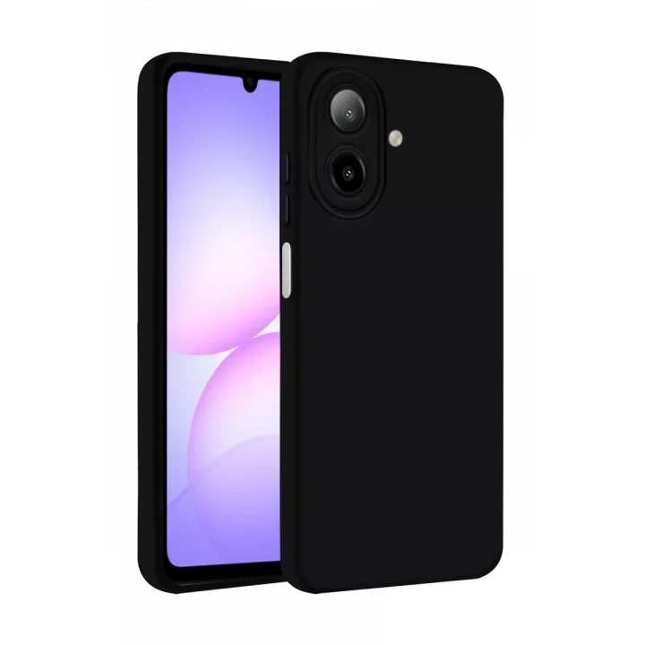 Mey İthalat®  Samsung Galaxy A07 4G Nano içi Kadife Silikon - Siyah
