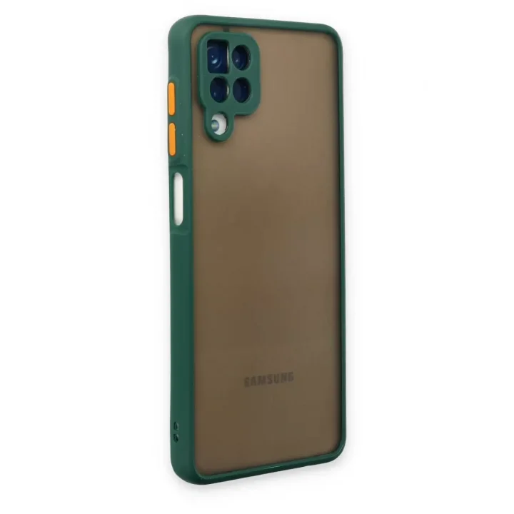 Mey İthalat®  Samsung Galaxy A12 Kılıf Montreal Silikon Kapak - Yeşil