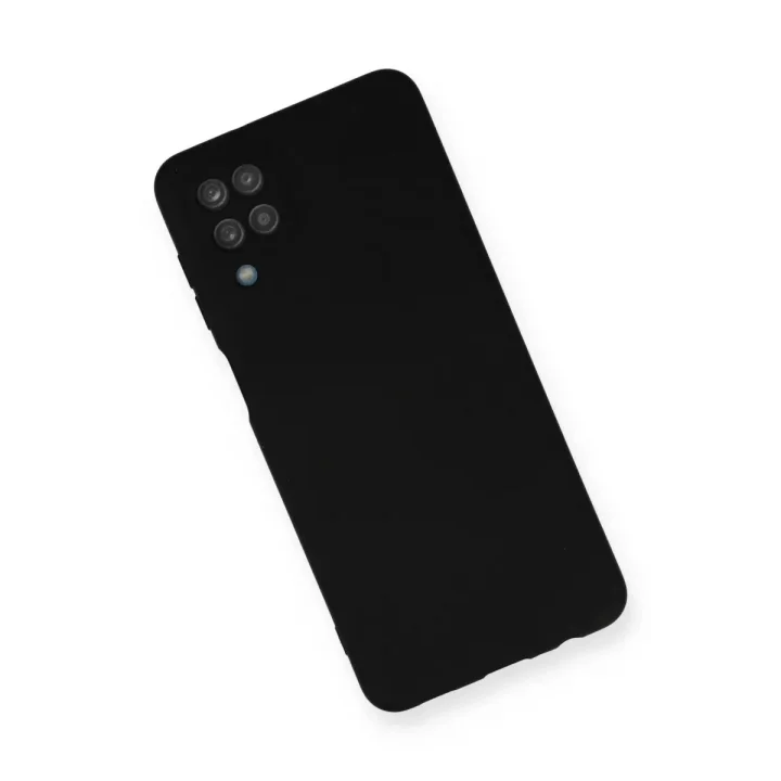 Mey İthalat®  Samsung Galaxy A12 Kılıf Nano içi Kadife Silikon - Siyah