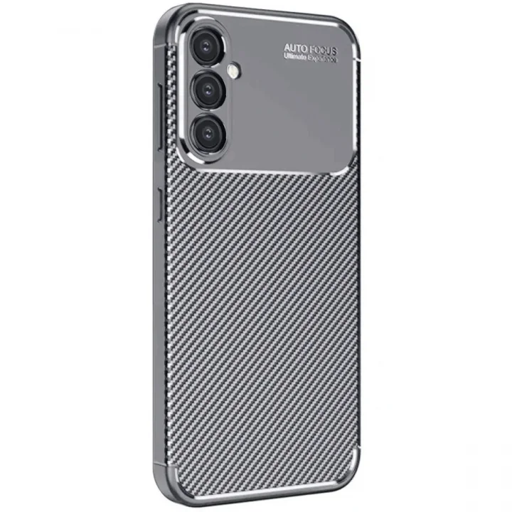 Mey İthalat®  Samsung Galaxy A16 5G Kılıf Auto Focus Karbon Kapak - Gri