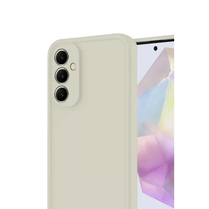 Mey İthalat®  Samsung Galaxy A16 5G Kılıf Viera Silikon - Krem